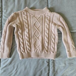 Little Planet Toddler Girls Organic Cotton Cable Knit Sweater- Size 2T